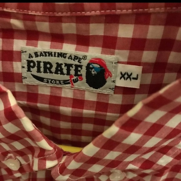 A BATHING APE PIRATE STORE LS SHIRT XXL - Picture 3 of 4